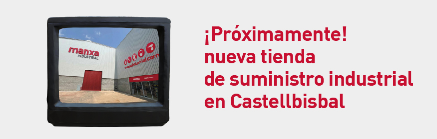 Imagen de una TV con la fachada de la nueva tienda de Castellbisbal